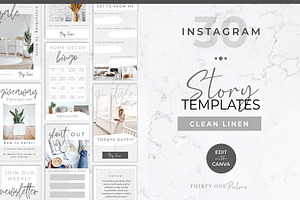 Instagram Stories for Canva | Linen