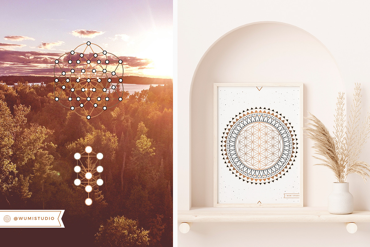 Sacred Geometry | Gold & Black, an Illustration by Wumi Studio (Photo 2 of 8)
