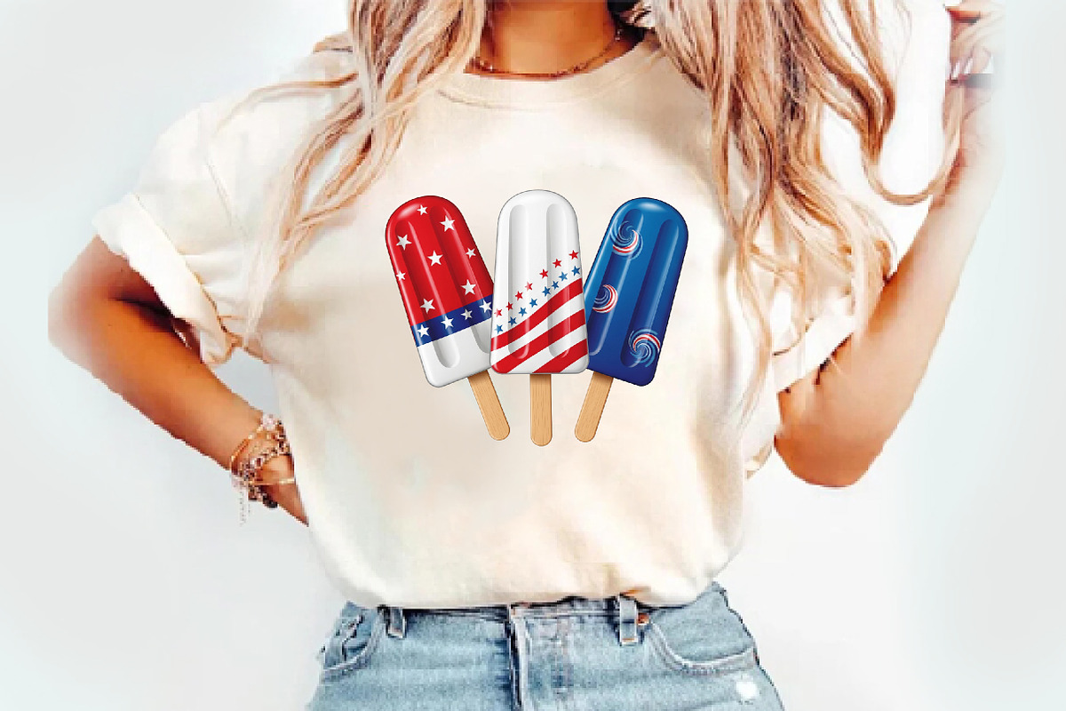 4th of July Sublimation Design, an Illustration by Watercolor design (Photo 2 of 3)
