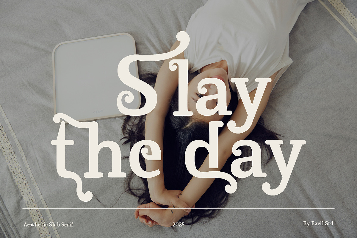 Roussa Aesthetic Slab Serif, a Slab Serif Font by Boril Std (Photo 5 of 10)