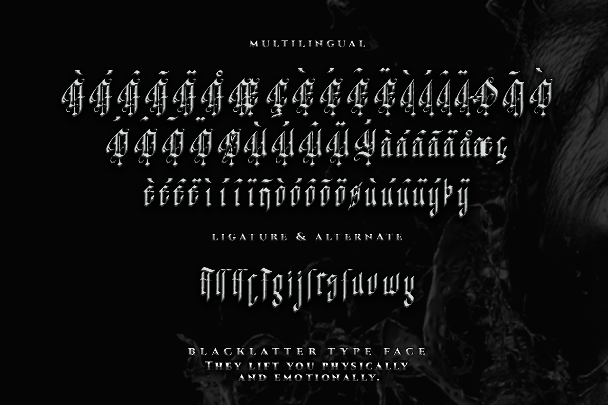 Antithesis Letter - Blackletter Type, a Blackletter Font by Meizzaluna Design (Photo 6 of 10)