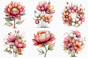 Whimsical Floral Spring Clipart, an Illustration by Craft Nest (Thumbnail 4 of 11)