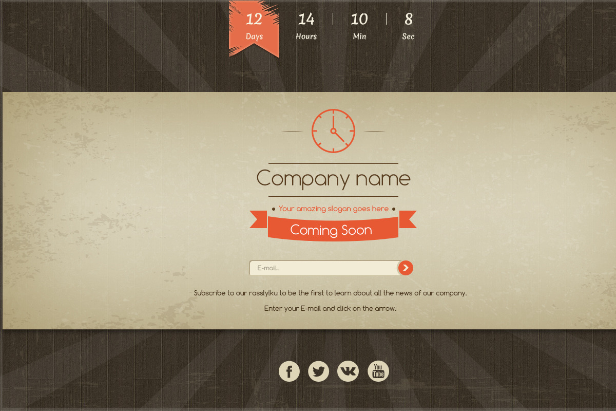 Vintage Waiting – Coming Soon PSD, a Websites & App Template by NetGon_Tech's Shop (Photo 2 of 3)