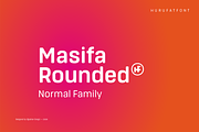 Masifa Rounded Normal, a Sans Serif Font by Hurufatfont (Thumbnail 1 of 13)