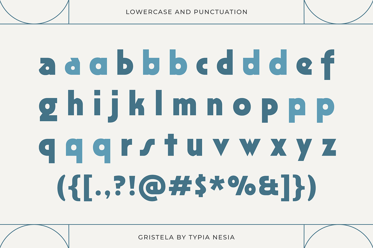 Gristela - Modern Art Deco Font, a Sans Serif Font by Typia Nesia (Photo 3 of 17)
