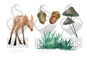 Watercolor Cute Forest clipart., an Animal Illustration by NKTKNS (Thumbnail 2 of 10)
