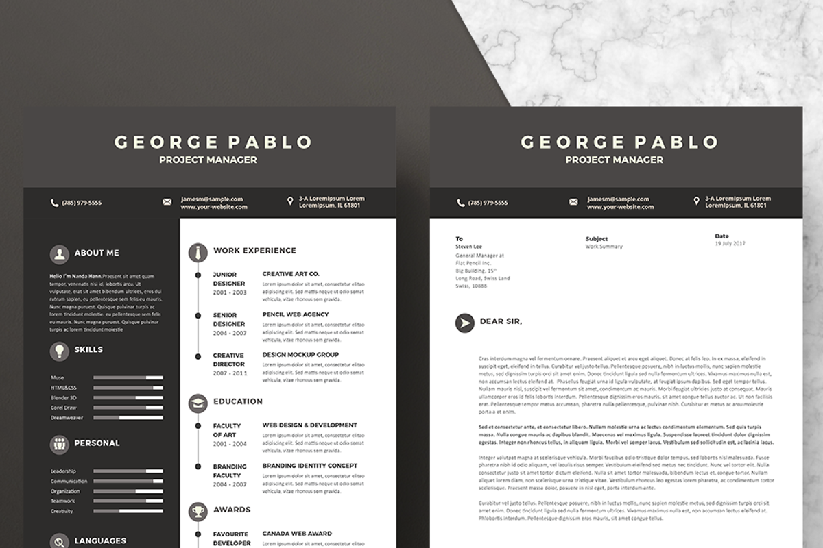 Resume & CV Template, a Resume Template by Hito Graphic (Photo 3 of 8)