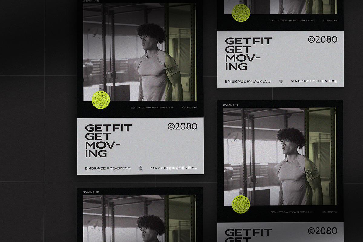 Gym/Fitness Poster, a Poster Template by wavebreak