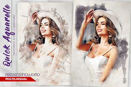 Quick Aquarelle Photoshop Action, an Action Add-On by GorynArt