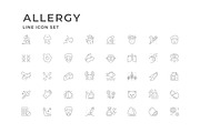 Set line icons of allergy, an Icon by motorama (Thumbnail 2 of 2)