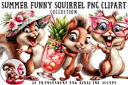 Summer Funny Squirrel PNG Clipart, an Illustration by OK Design (Thumbnail 1 of 6)