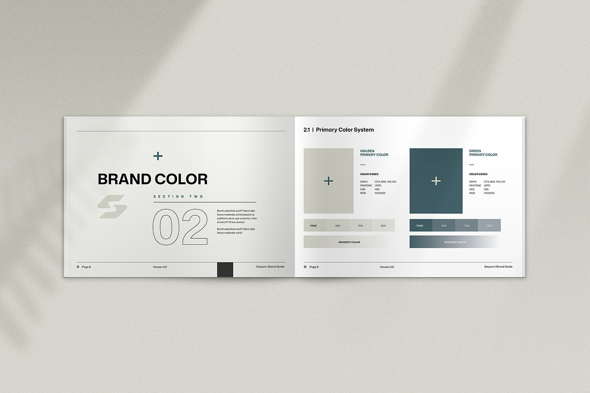 Minimal Brand Guideline Template, a Brochure Template by KreateTribe (Photo 8 of 14)
