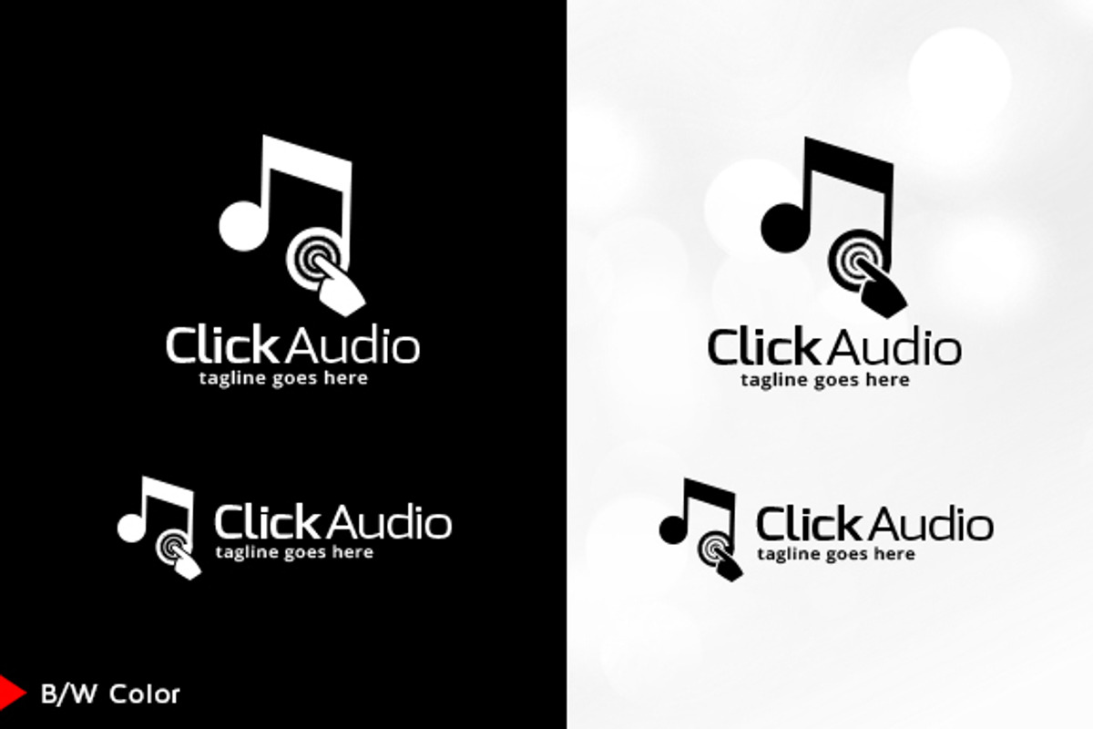 Click Audio Logo Template, a Branding & Logo Template by gunaonedesign
