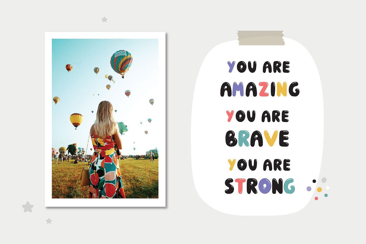 Airballoon Display Font, a Script Font by JuliyArt (Photo 3 of 7)
