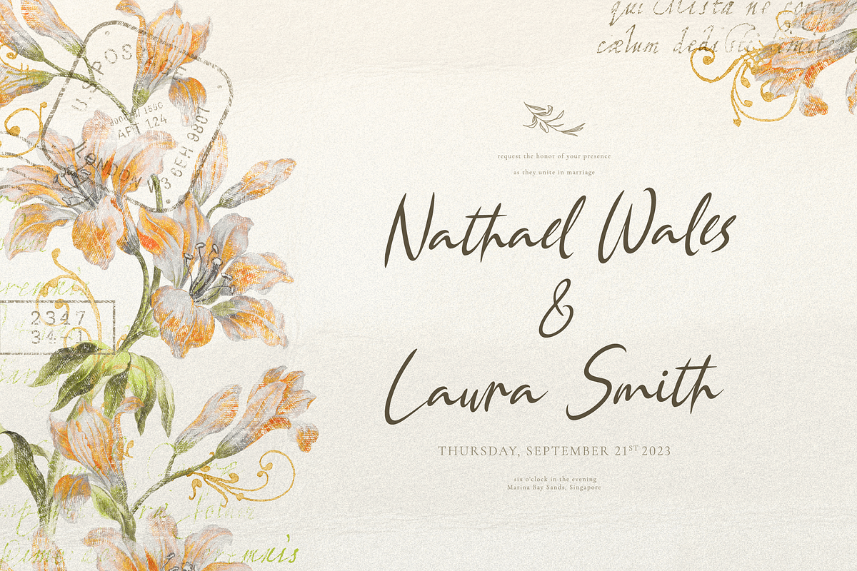 Single Whimney | Handwritten Script, a Script Font by gracetype_studio (Photo 7 of 12)