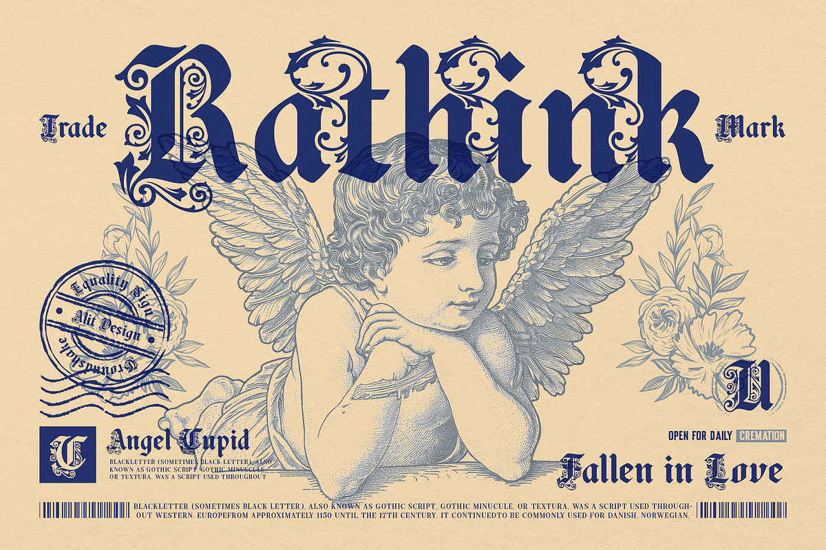 Black Kiyrand Typeface, a Blackletter Font by alit design (Photo 10 of 17)