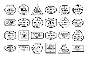 Passport Travel Stamps Of Visa