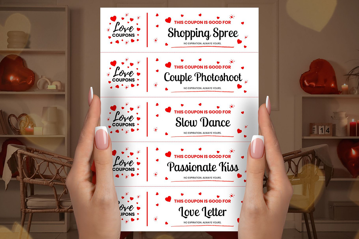 Love Coupons Book Printable Canva, a Print Template by GraphiCarola (Photo 7 of 8)