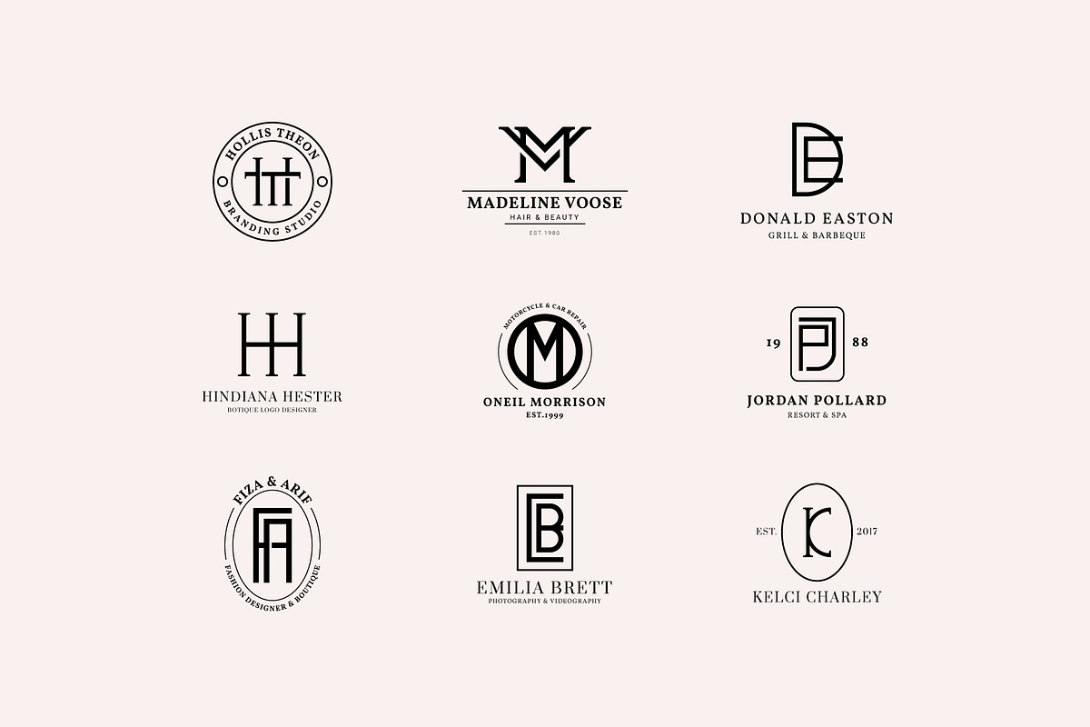 20 Monogram Logo Template, a Branding & Logo Template by Lightsense (Photo 5 of 9)