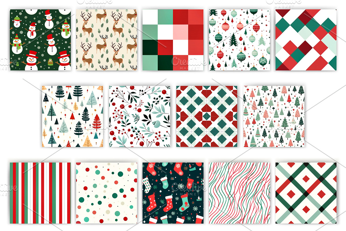 Christmas seamless pattern 01., a Texture Graphic by KENO Mascots (Photo 3 of 3)