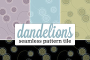 Seamless Pattern: Funky Dandelion, a Pattern Graphic by Penina (Thumbnail 1 of 2)