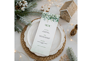 Christmas Menu Mockup Rustic, a Product Mockup by TatiMockup (Thumbnail 3 of 3)