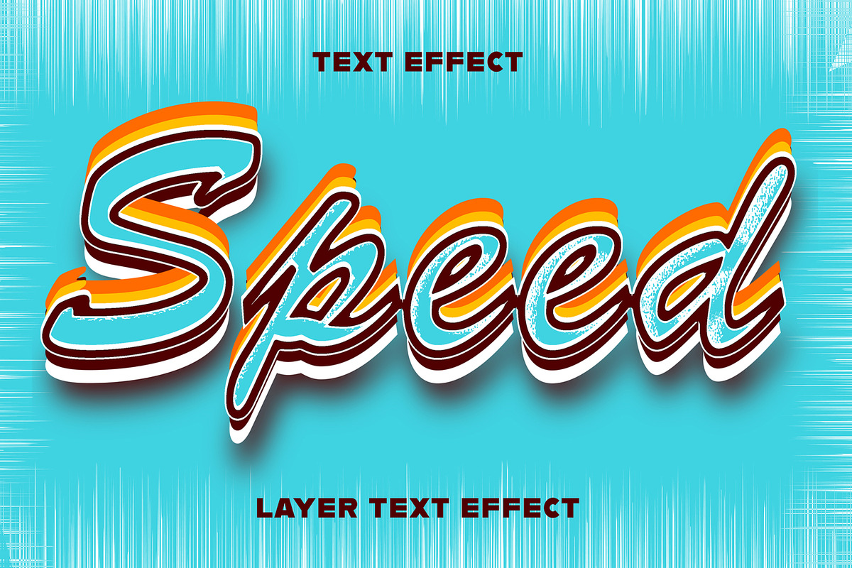 Speed Text Effect Layout, a Layer Style Add-On by CreativeShaper (Photo 1 of 2)