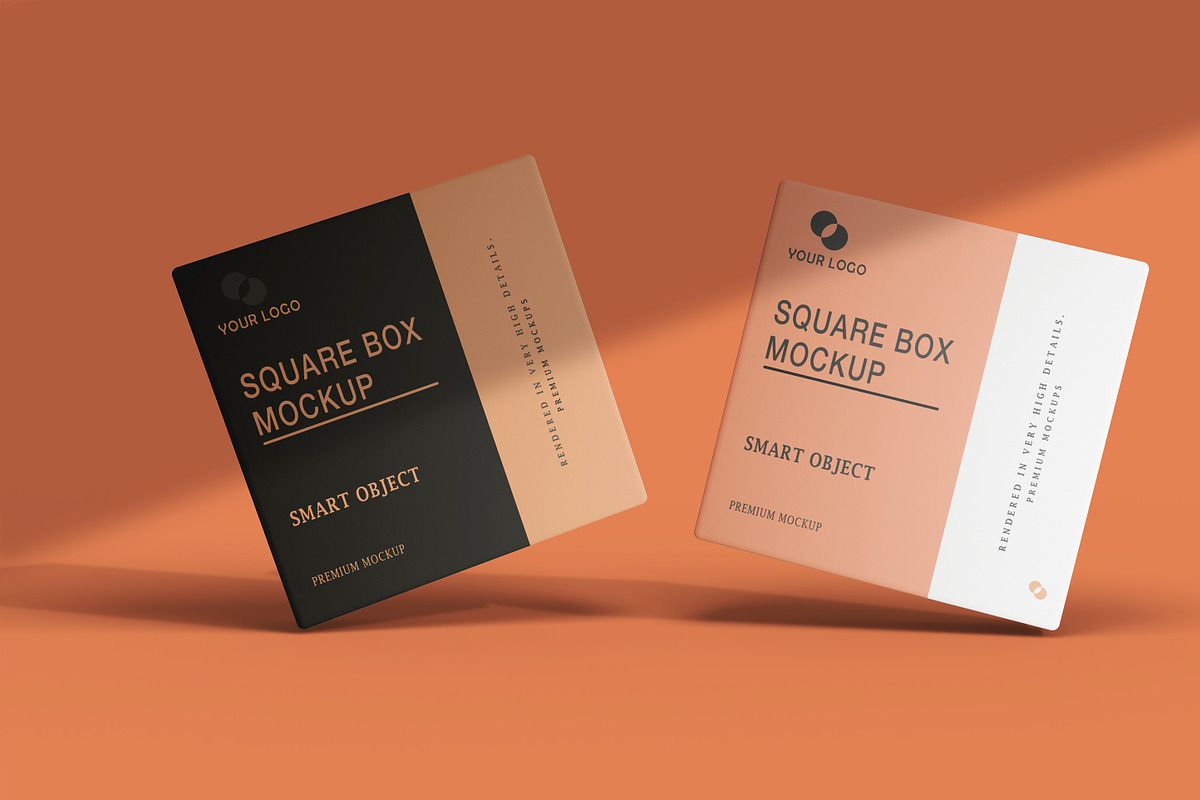 Square box mockup design, a Packaging Mockup by Raihan Rahman (Photo 13 of 14)
