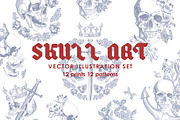 Skull art, a Texture Illustration by LanaDzi (Thumbnail 1 of 12)