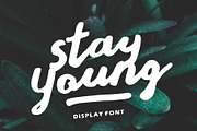 Stay Young - A Display Font, a Script Font by azetypestudios.com (Thumbnail 1 of 10)