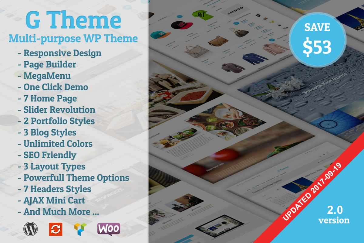 G Theme - Multi-purpose WP Theme, a WordPress Template by SaufThemes (Photo 1 of 12)