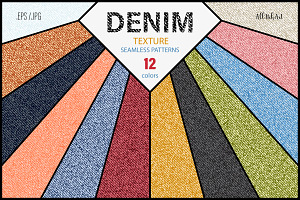 Denim Texture Seamless Patterns