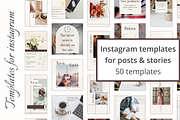 50 Canva templates (stories & feed), a Social Media Template by KaluginaWEB (Thumbnail 1 of 13)
