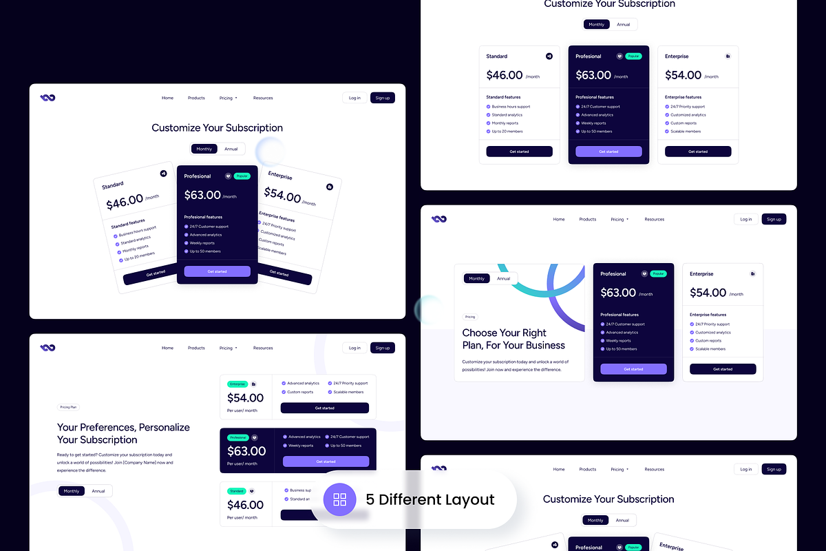 Pricing - Section Website, a Websites & App Template by SLAB! Design (Photo 3 of 4)