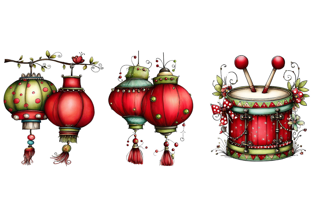Chinese New Year Clipart, an Illustration by Craft Nest (Photo 5 of 8)
