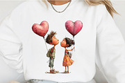 Whimsical Valentine Couple Clipart, an Illustration by OK Design (Thumbnail 3 of 6)