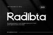 Radibta || Modern Sans Serif Font, a Sans Serif Font by Idea Studio (Thumbnail 1 of 7)