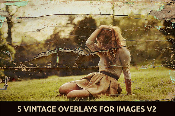 5 Vintage Overlays for Images V.2 preview 7