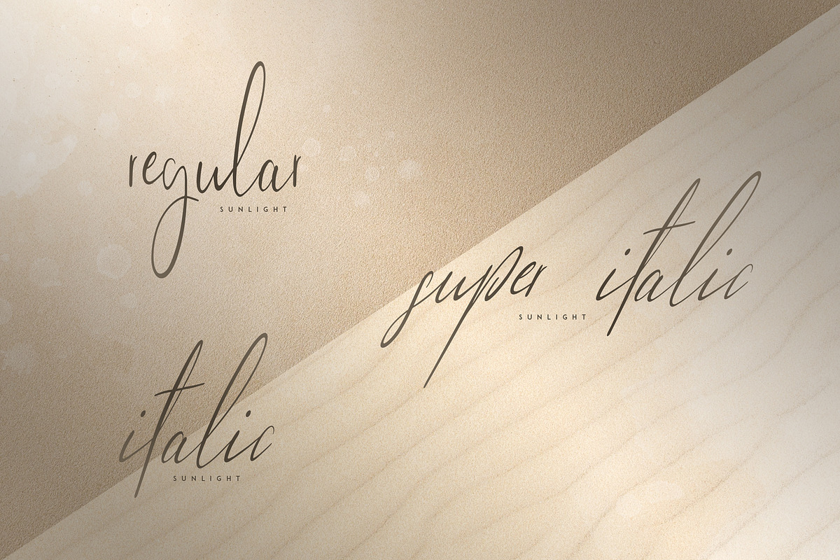 Sunlight - Signature typeface preview 2