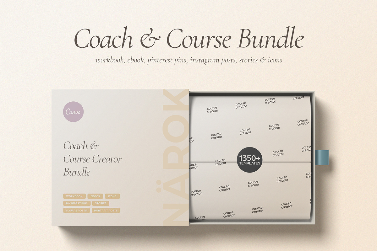 NAROK | 6 in 1 Course + Coach Bundle, a Social Media Template by Wildnun Studio (Photo 1 of 69)