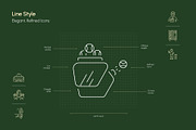 Cricket Icon Art Set, an Outline Icon by Prosymbols (Thumbnail 3 of 7)