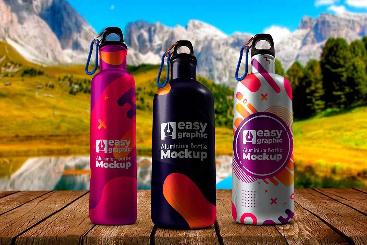 Aluminium Bottle Mockup, a Mockup by rogeriomarcos (Photo 5 of 7)