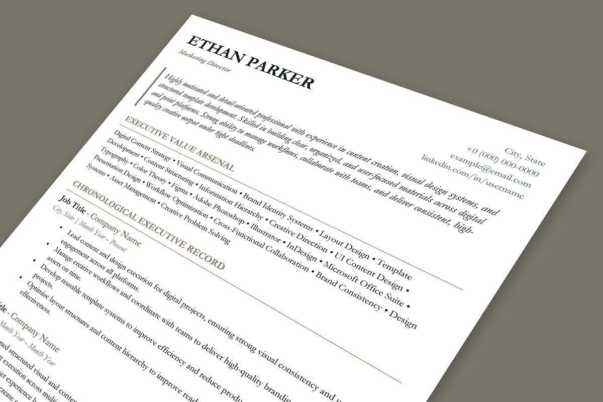 ATS Resume / CV Template, a Resume Template by Anjum Ilyas (Photo 6 of 7)