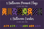 Halloween Party Garlands & Clipart, an Object Graphic by OREHOVKA (Thumbnail 3 of 4)