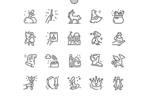 Fantasy 2 Line Icons