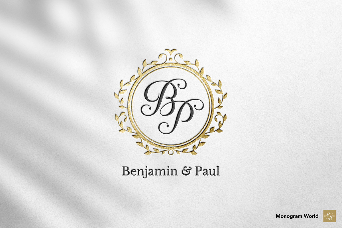 Wedding Monogram BP, a Branding & Logo Template by Monogram World