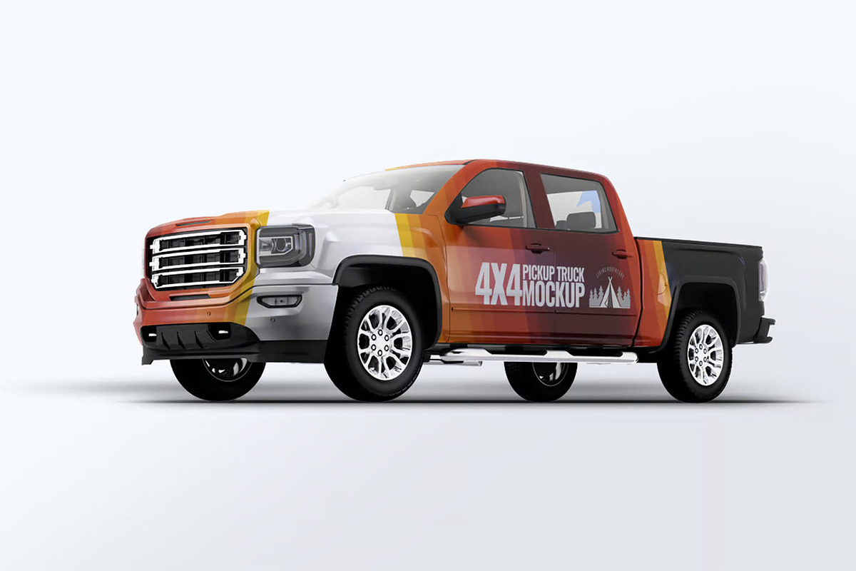Truck 4X4 Mock-Up, a Product Mockup by DesignRushMarket (Photo 2 of 7)