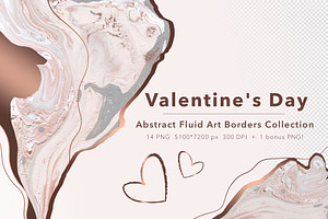 Valentine's Day Abstract Borders PNG