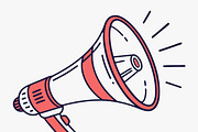 Retro megaphone icon, an Object Illustration by SouravDesign (Thumbnail 2 of 3)