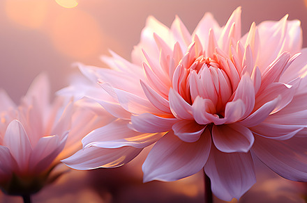 a beautiful pink flower against a be, a Nature Photo by AvalgaCollectiblesan